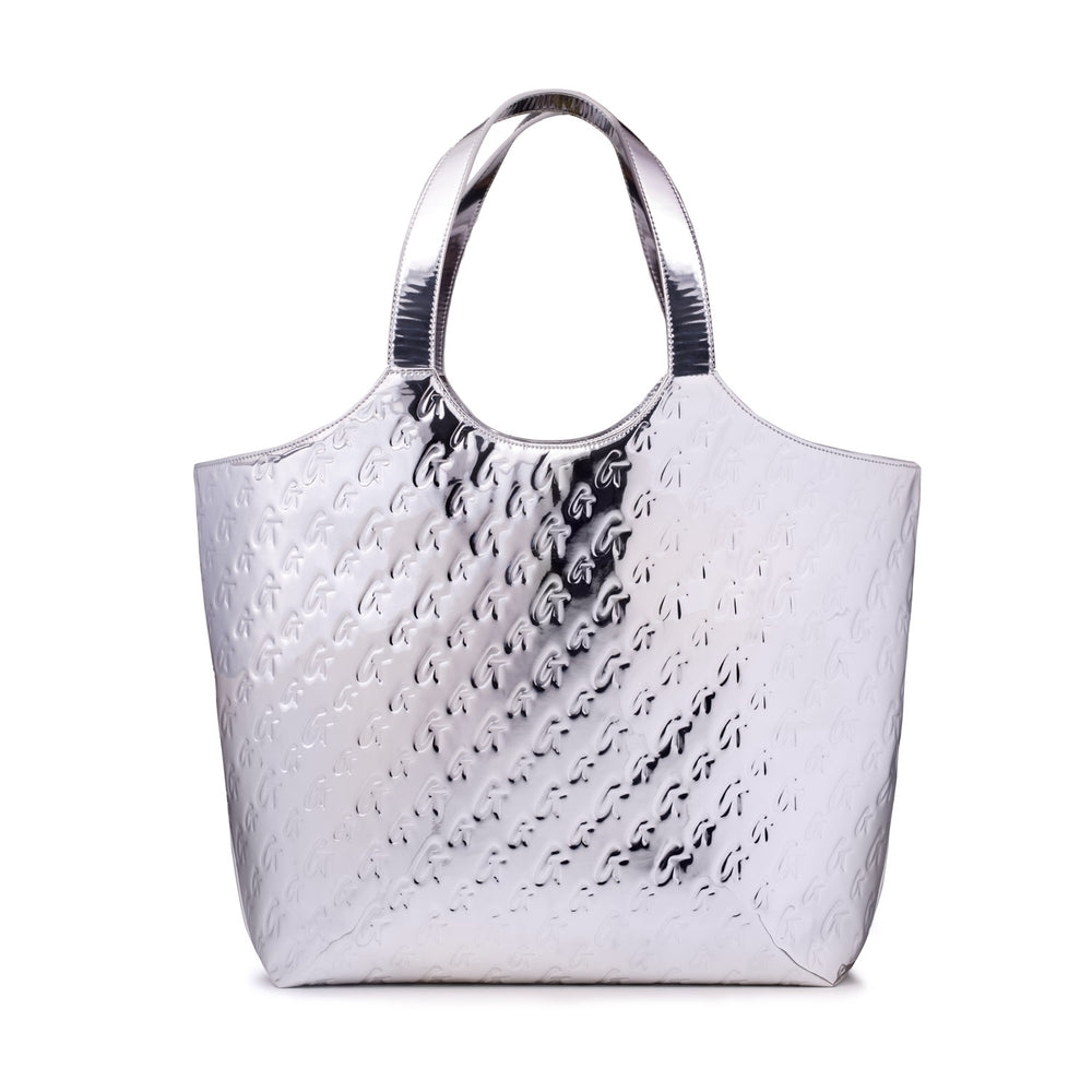BRAND NEW- Glamaholic Metallic Monogram Maxi Tote